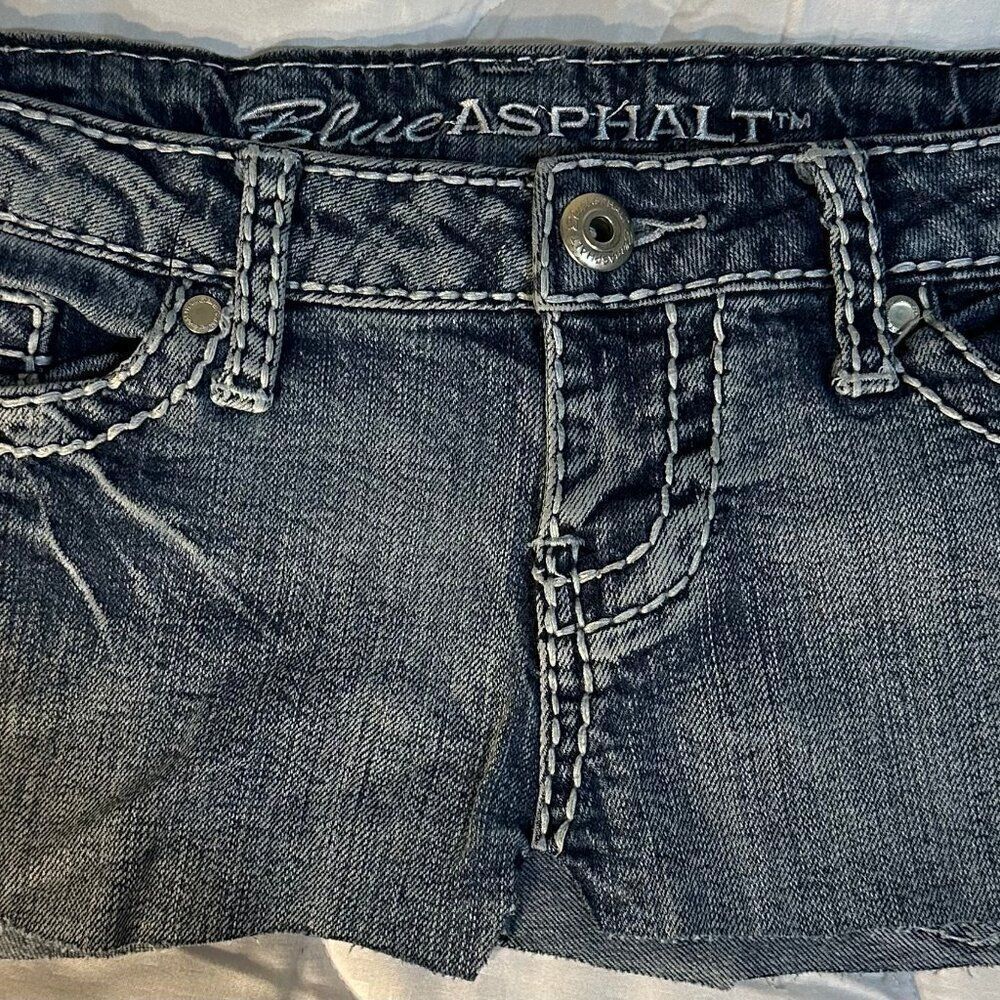 Blue Asphalt Denin Shorts Size 5 ultra cutoffs
